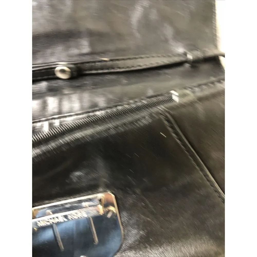 Vintage Michael‎ Kors MK Women Clutch Purse Shoulder Leather Black Preowned - Picture 10 of 10